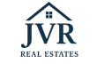 "JVR Real Estate company logo with a house icon above the text."