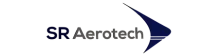 “Blue SR Aerotech text with arrow graphic representing aviation brand logo”
